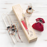 <transcy>Tauföl Set in einer Box</transcy>